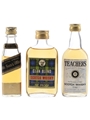Clan Blend, Teachers & Johnnie Walker Bottled 1970s 3 x 5cl / 40%