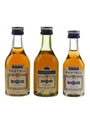 Martell 3 Star Bottled 1970s 3 x 5cl / 40%