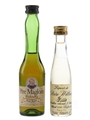 Pere Magloire Calvados & Poire Williams Bottled 1980s 2 x 3cl - 5cl / 32.5%