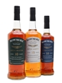 Bowmore 10,15 & 18 Year Old Aston Martin  3 x 70cl & 100cl