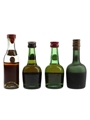 Courvoisier 3 Star Luxe, VSOP, VS & Napoleon Bottled 1950s to 1990s 4 x 3cl