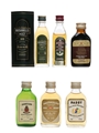 Irish Whiskey Miniatures Jameson, Bushmills, Power, Paddy 6 x 5cl