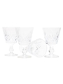 Four Cut Glass White Wine Glasses  11.5cm Tall