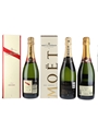 G H Mumm, Laurent Perrier & Moet & Chandon  3 x 75cl / 12%