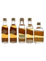 Johnnie Walker Red Label Bottled 1970s-1980s 5 x 4.7cl-5cl