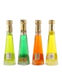 Casoni Cristallizzato Liqueurs Bottled 1970s - Certosa, Genepy, Mandarino & Millefiori 4 x 4cl / 40%