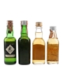 Buchanan's Black & White, Cutty Sark, Long John & Martin's VVO 8 Year Old Bottled 1960s-1970s 4 x 4.7cl-5cl