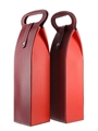 Leatherette Wine Gift Presentation Bags Empty 2 x Single Bottle