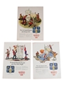 Hiram Walker 1940s-1950s Advertising Prints 3 x 36cm x 26cm