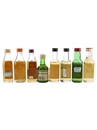Assorted Irish Whiskey Bottled 1980s & 1990s 8 x 3.1cl-5cl / 40%