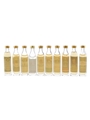 Assorted Blended Scotch Whisky Bottled 1980s 10 x 1.1cl / 40%