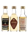 Auchentoshan 10 Year Old, Radio Clyde 261 Hogmanay & Pure Malt Bottled 1980s-1990s 3 x 5cl