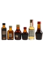 Cointreau, Irish Mist, Lazzaroni Amaretto, Sothern Comfort & Tia Maria Bottled 1970s-1980s 6 x 2.84cl-5cl