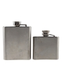 Glenfiddich & Glenkinchie Stainless Hip Flask  7.5cm & 9.5cm Tall