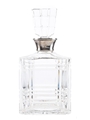Decanter & Stopper Hallmarked Sterling Silver Collar 24.5cm Tall
