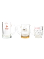 Famous Grouse Gold Reserve & Braemar Water Jugs & Glass  13.5cm, 11cm & 15.5cm
