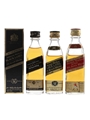 Johnnie Walker Black Label Extra Special, 12 Year Old & Red Label Bottled 1970s-1980s 3 x 5cl / 40%