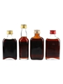 Ebony Lass, Marples, Merry Monarch & W.D Rum Bottled 1970s 4 x 5cl / 40%