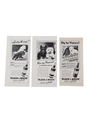 Black & White Adverts 3 x Prints - 1939-1944 3 x 30cm x 15cm