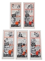 Hiram Walker's Ten High Advert 1940 Advertising Prints 5x 15cm x 36cm