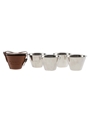 Dewar's White Label Stainless Shot Glasses 4 x 3cm Tall
