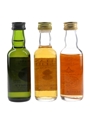 Clan Malt Montgomery, Highland Fusilier &  St. John Fine Malt Bottled 1980s-1990s 3 x 5cl