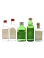 Beefeater, Bombay, Gordon's, Greencock & Silver Fang Bottled 1970s-1980s 5 x 4.7cl-5cl / 40%