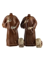 Le Moine Legendaire Monk Ceramic Figurines Liqueur Decanters 2 x 29cm x 13cm