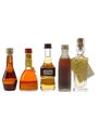 Calisay, Corfou, Curacao, Dainton's Lemon Cut & Pink Elephant Bottled 1980s-1990s 5 x 3cl-5cl