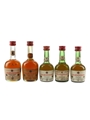 Courvoisier 3 Star Luxe Bottled 1970s 5 x 3cl-5cl / 40%
