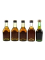 Martell Medaillon VSOP & Martell 3 Star Bottled 1970s-1980s 5 x 5cl / 40%
