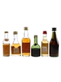 Assorted Brandy 3 Valletti, Brandy Drake, Fogolar Gran Riserve, Santamarise, Seguin & Torres 10 Year Old 6 x 2.8cl-5cl