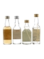 Zubrowka Grasovka Bison Brand Vokda, Bison Vodka, Polmos Jarzrbiak & Wyborowa Bottled 1970s-1980s 4 x 5cl