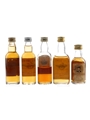 Teacher's Highland Cream Bottled 1970s 5 x 5cl-5.6cl