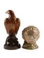 Beneagles Haggis & Eagle Ceramic Decanters Bottled 1970s 2 x 5cl / 40%