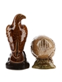 Beneagles Haggis & Eagle Ceramic Decanters Bottled 1970s 2 x 5cl / 40%