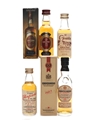Assorted Speyside Miniatures Glendullan, Glenfarclas, Knockando, and Singleton of Auchroisk 4x 5cl