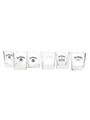 Jack Daniel's Assorted Whisky Glasses  6 x 9cm Tall