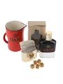 Haig Carlton Ware Water Jug and Hip Flask & Poker Dice  14cm Tall & 17cm x 9cm