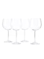 Four Cut Glass White Wine Glasses  11.5cm Tall