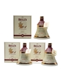 Bell's Christmas 1997 Ceramic Decanters Ingredients Of Quality 3 x 70cl / 40%