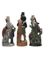 Decorative Ceramic Decanters Bottled 1970s 3 x 50cl