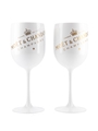 Moet & Chandon Plastic Glasses  2 x 22cm Tall