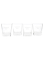 A Set of Four Tullamore Dew Whisky Glasses  9cm x 8cm