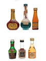 French Liqueur Miniatures Benedictine, Cusenier, Dolfi 6 x 3cl