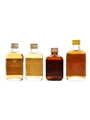 Blended Scotch Whisky Miniatures Bottled 1960s 4 x 5cl