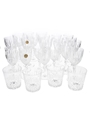 Cristal De France Glass Set  9cm - 18cm Tall