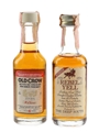 Old Crow 6 Year Old & Rebel Yell Bottled 1970s-1980s 2 x 4.7cl-5cl