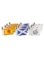 Rutherford's Ceramic Flag Decanters The Saltire, The Lions Rampant & The Scotch Thistle 12 x 5cl