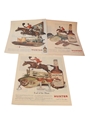 Hunter Blended Whiskey Advertising Prints 1947 - 1949 3 x 26cm x 35cm